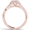 thumbnail image 3 of 1/2 Carat T.W. Diamond Criss-Cross Shank Double Halo 10kt Rose Gold Engagement Ring, 3 of 5