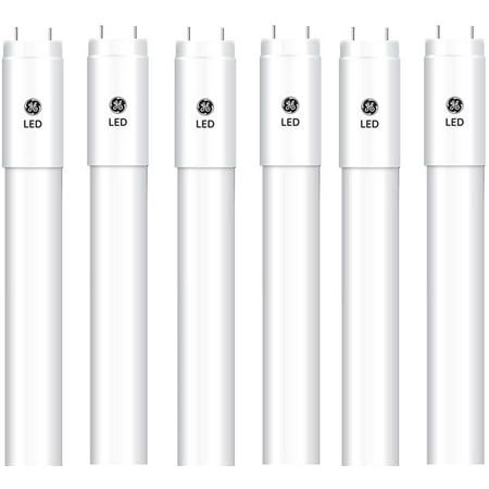 

(6 tubes) GE 39493 LED tube replaces 48 inch T8 Ballast Bypass Type B 4 ft LED Glass Tube 3000K Color Temp