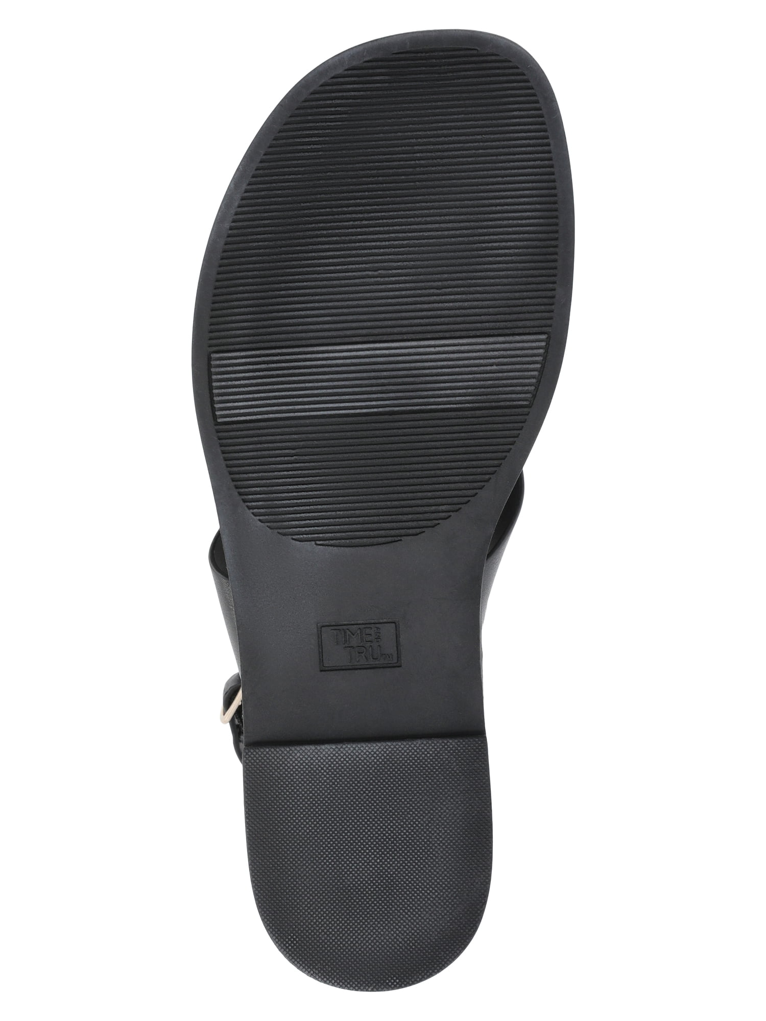Time and Tru Women's Hooded Faux Leather Thong Sandals