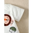 thumbnail image 6 of Mikrdoo Baby Boys Clothes 9 Months Newborn Boys Animals Print Short Sleeve Romper 12 Months Infant Boys Elastic Shorts Hat 3Pcs Summer Set White, 6 of 10
