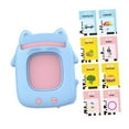 thumbnail image 2 of Tarjetas parlantes, máquina de aprendizaje, bolsillo en inglés, juguete de desarrollo del aprendizaje del habla para niños, niñas, niños, regalo para azul, 2 of 8