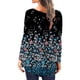 thumbnail image 3 of Camiseta de mujer Blusa con cuello en V con estampado floral FleinngHoz JD710495481, 3 of 5