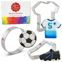 Ann Clark Soccer Football Cookie Cutter Set, 3-Piece, Made in USA