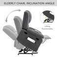 thumbnail image 5 of Power Lift Recliner Chair for Elderly, Recliners with Adjustable Massage and Heating Function,Sofa Corduroy Fabric Recliner Chair with Infinite Position for Living Room,Gray, 5 of 12