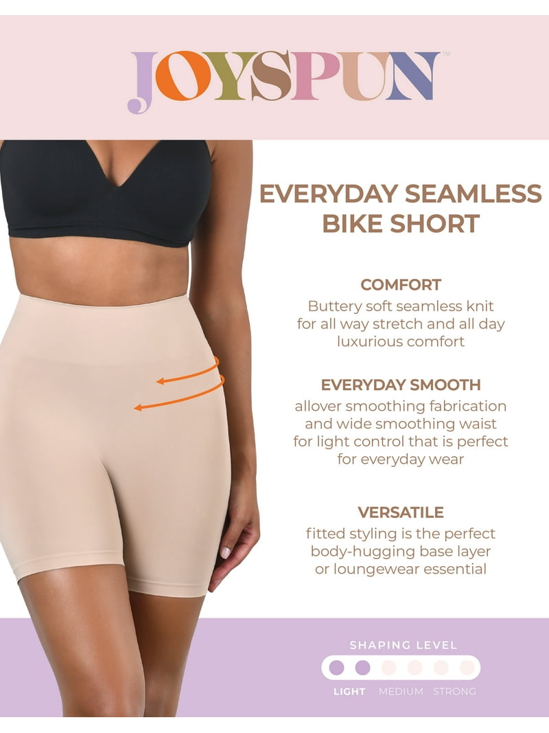 Joyspun Women's Seamless Bike Shorts 6 Inseam Light Support Soft Joyspun Women's Seamless Bike Shorts 6 Inseam Light Support Soft