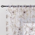 thumbnail image 5 of Muuphra Farmhouse Yellow Burnout Floral Semi Sheer Curtains for Living Room Bedroom Girl's Room ,2 Panels Set,55×84", 5 of 6