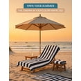 thumbnail image 5 of Casa Platino Beach Stripe Towels - 2 Pack 100% Cotton Pool Towels for Adults, Qick Dry, Soft & Highly Absorbent Beach towel Set for Travel & Vacation - Grey, 5 of 9