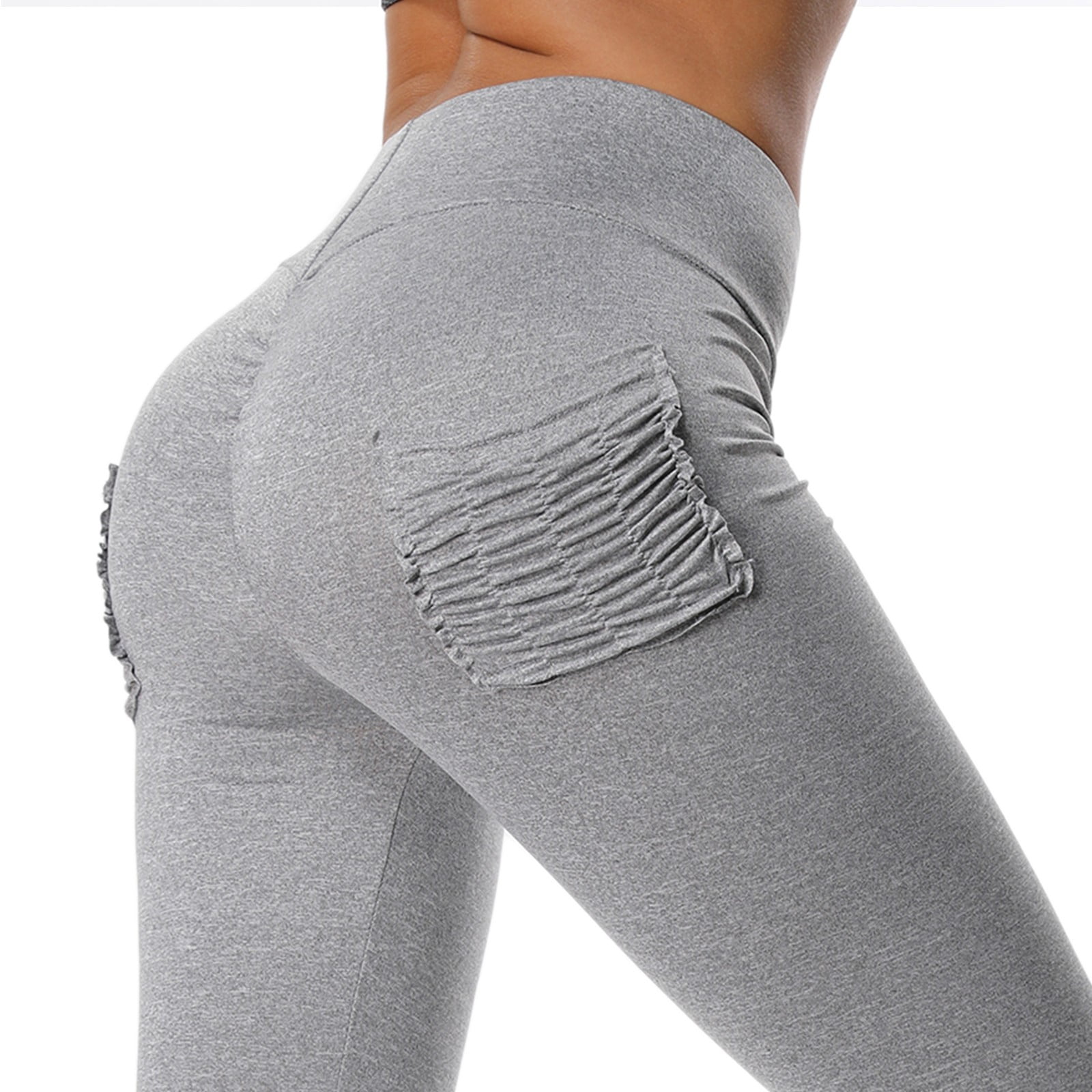 Fittoo Fittoo Gym Leggings Scrunch Ruched Butt Booty With Pockets High Waist Yoga Pant Workout