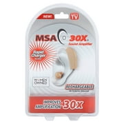 Personal MSA 30X Sound Amplifier, Rechargeable and Lightweight, Rapid Charger, Improves Amplification 30X, Ear Amplifiers for Sound up to 30X , Microprocessor Technology