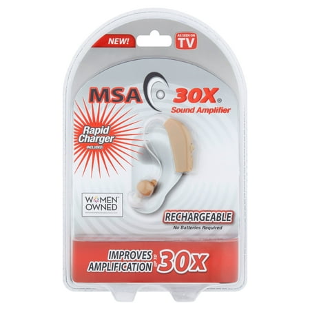 MSA 30X Sound Amplifier, Rechargeable and Lightweight, As Seen on (Best Tv Hearing Aids)