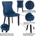 thumbnail image 5 of Velvet Upholstered Dining Chairs Set of 6, Wingback Kitchen Room Accent Chairs with Solid Wood Leg, Dinner Chairs with Nailhead Trim & Button Tufted Back, 5 of 7