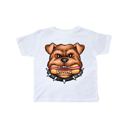 

Inktastic Bull Dog Holding Hot Dog Illustration Gift Toddler Boy or Toddler Girl T-Shirt