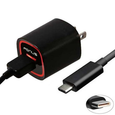 

2.4-Amp Rapid Home Wall AC Charger USB 6ft Type-C Cable Power Adapter Sync Long USB-C Data Cord J7Z for Huawei Honor 8 Mate 10 Pro - Motorola Moto X4 - OnePlus 5T