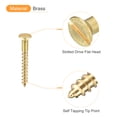thumbnail image 4 of Unique Bargains 100Pack M2.5 x 20mm Brass Slotted Drive Flat Head Wood Screws Self Tapping Screw, 4 of 6