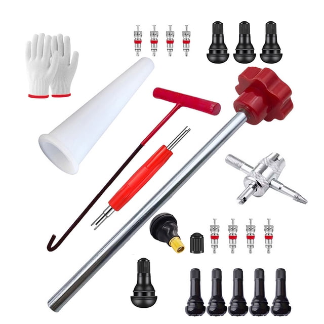 25x Kit d'Outils de Valve de Pneu à Changement Rapide Kit d'Outils de Valve de Pneu pour Remplacer les Valves Qui Fuient dans les Voitures 25 Pcs Kit d'Outils de Valve de Pneu à Changement Rapide Kit d'Outils de Valves de Pneu pour Remplacer les Valves Qui Fuient dans les Voitures 25p