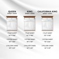 thumbnail image 4 of Tribeca Living Egyptian Cotton Sateen 800 Thread Count Hemstitched Deep Pocket Sheet Set, Queen, Ivory, 4 of 4