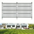 thumbnail image 3 of FortuneKey Trading No-Dig Black Rustproof Metal Garden Fence - 24-48 Inches, Animal Barrier for Dogs & Rabbits, with Weather-Resistant Stakes - Durable Patio Yard Border, 3 of 17