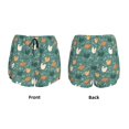 thumbnail image 5 of Vsdgher Flowe Rooster Print Women's Running Double Layer Shorts High Waisted with Pockets Elastic Yoga Workout Athletic Gym Sports, 5 of 8