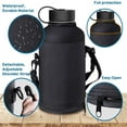 thumbnail image 6 of BUZIO 64 oz Insulated Water Bottle with Straw Lid and Flex Cap, Vacuum Stainless Steel Water Bottle Water Flask, Double Wall Travel Mug for Outdoor Sports Hiking Cycling Camping Running, 6 of 9