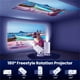 thumbnail image 3 of Miniproyector con WIFI 6 y Bluetooth, Proyectores Portátiles 4k 1080P, Pantalla Giratoria de 180°, Proyector de Películas, 3 of 10
