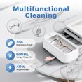 thumbnail image 3 of Ultrasonic Jewelry Cleaner, 40W (600ml) 45KHz Portable Professional Ultrasonic Cleaner for Eyeglass, Watches, Ring, Blade Razor, 3 of 5