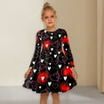 thumbnail image 2 of EnJoCho Girls Sweetheart Neckline Dresses Girls Love Heart Print Dress Toddler Baby Girl Valentine's Day Dress Kids Love Heart Ruffle Party Dress Spring Summer Dress, 2 of 8