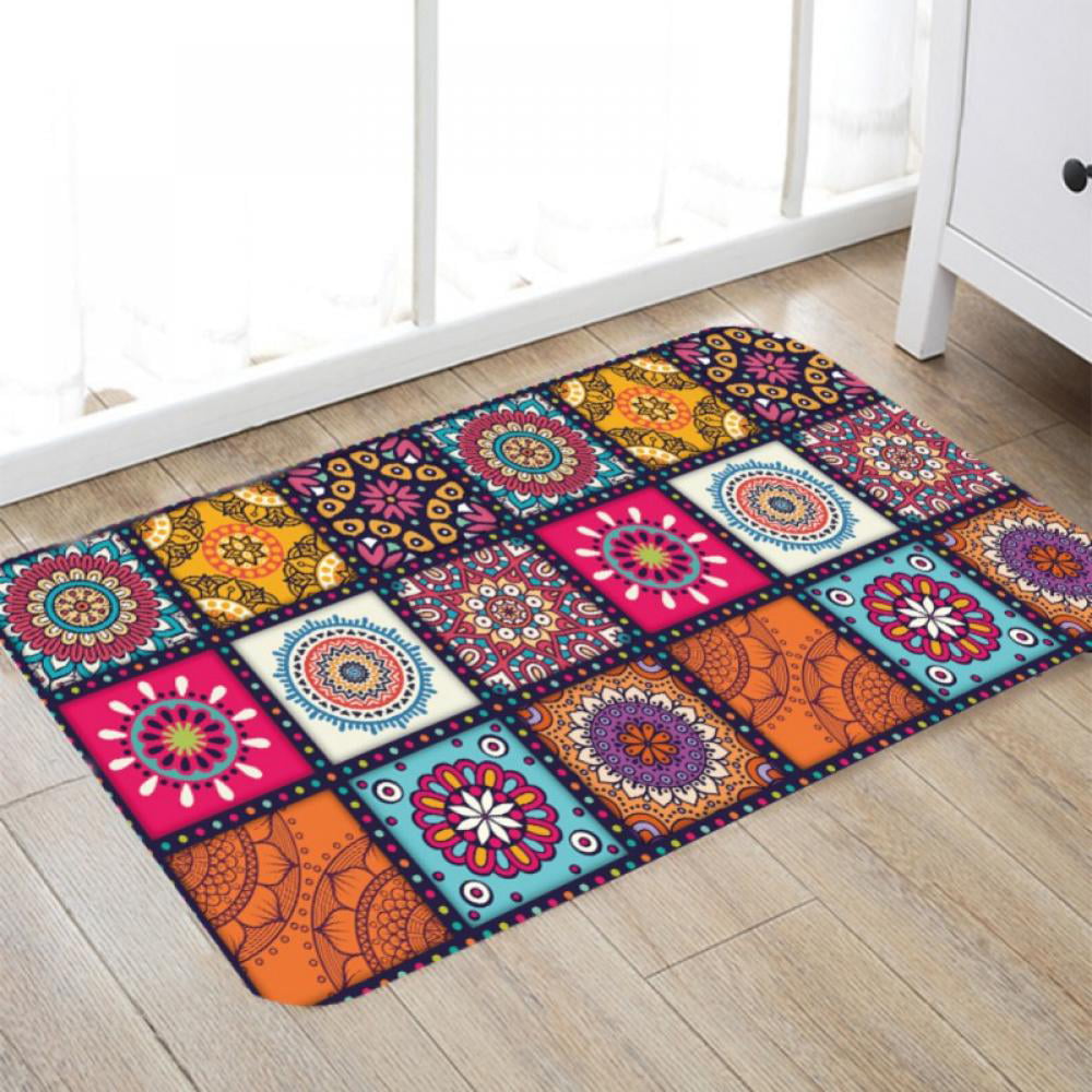 Fashion Welcome Doormat Soft Flannel Carpet Rugs Bathmat Non-slip Floor Mat New 