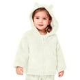 thumbnail image 4 of Actgleam Baby Girls Fleece Jacket Zipper up Hooded Jacket Coat with Cute Ears Hat,Beige,18-24Months, 4 of 7