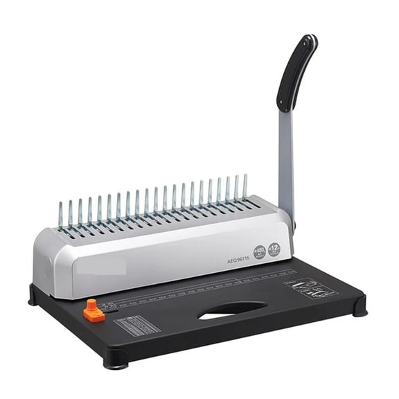 Comb Binding Machine AEQ96715 Manual Clamping Strip 21 Punch Hole Ring File Puncher ,Easy to Operate