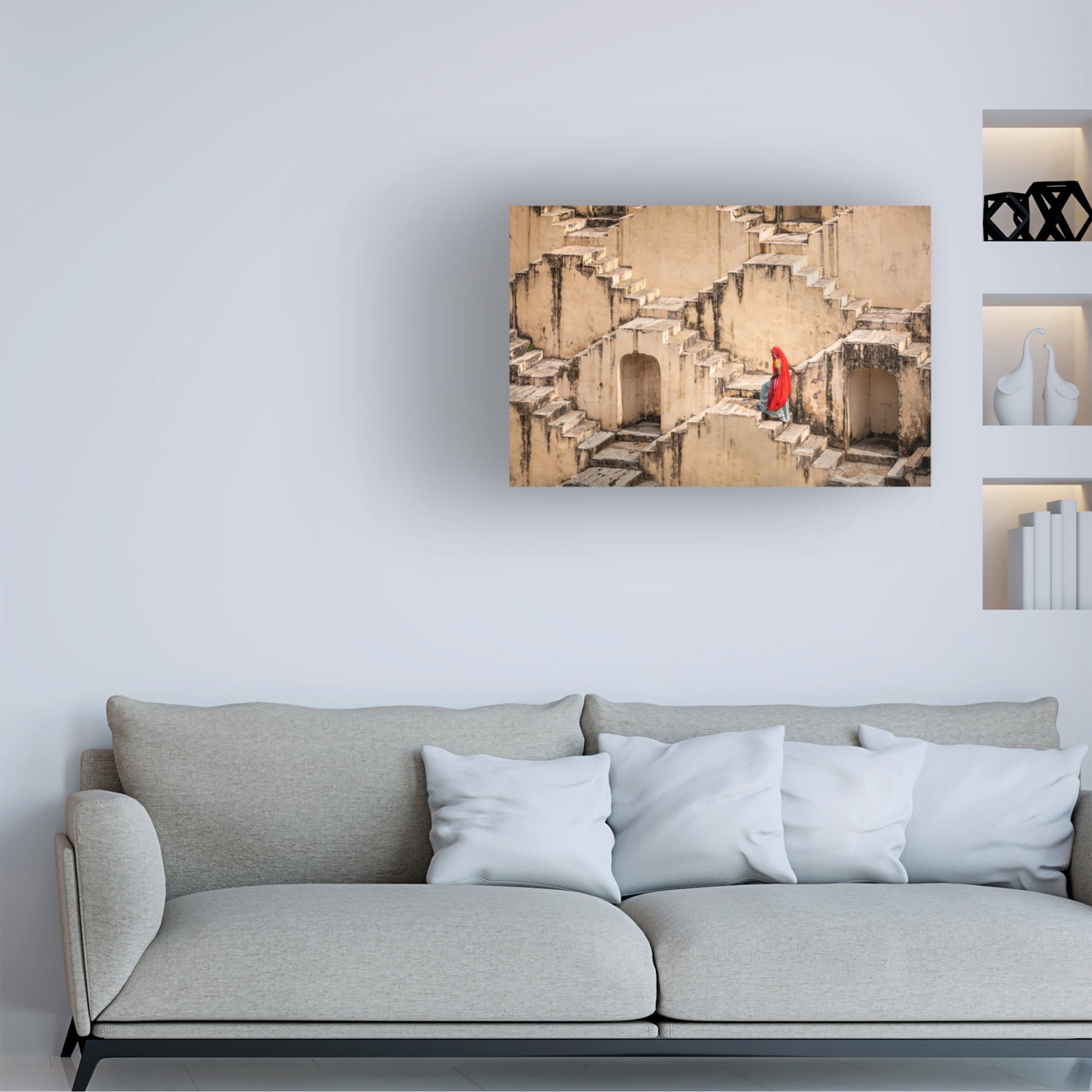 Canvas Wall Art - Irene Wu 'The Tale Of A Well' Wall Art for Living Room, Bedroom, or Office Décor by Trademark Fine Art - 47 x 30 Inches