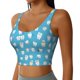 thumbnail image 2 of Fotbe Healthy And Ill White Teeth Sujetador Deportivo Largo sin Aros para Mujer con Almohadillas y Soporte Medio, Transpirable y Absorbente, Camiseta Tipo Chaleco o Tank Top-Medium, 2 of 8