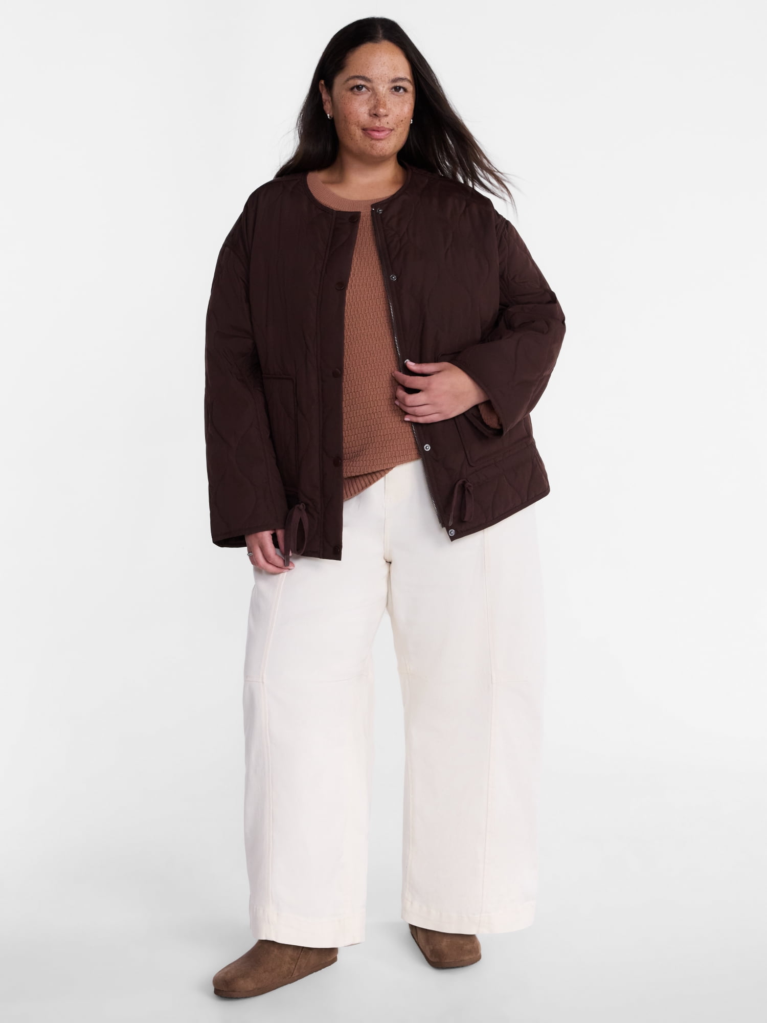 Terra & Sky Women’s Plus Lightweight Quilted Jacket, Sizes 0X-5X