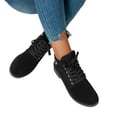 thumbnail image 4 of Willtoo Women's Ankle Boots Lace up Fashion Combat Booties Low Heel Faux Suede Boots for Women Comfortable Shoes Fall Winter Short Boot Side Zipper, 4 of 5