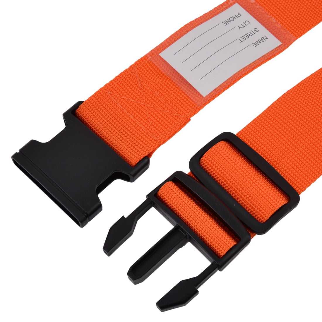 orange luggage strap