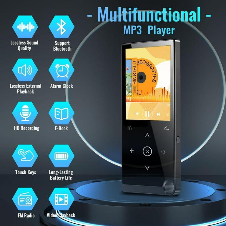 MUSICOZY 80GB Portable Music Player with Bluetooth, FM Radio
