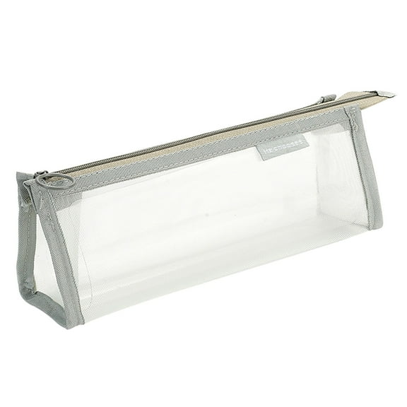 YIMWNYI Large Capacity Nylon Mesh Stationery Bag, Transparent Pencil Pouch for Office Supplies, Makeup, and Organizing, Durable and Stylish Pencil Case