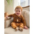 thumbnail image 4 of RUINIXCW Western Baby Boy Cowboy Outfit My First Rodeo Newborn Baby Boy Hospital Coming Home Clothes Infant Highland Cow Print Long Sleeve Romper and Pants Hat Set, 4 of 8