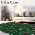 thumbnail image 2 of ODIKA 8x10 Machine Washable Non-Slip Area Rug, Elegant Yuletide Celebration Seasonal Decorative Accent Floor Ultra Soft Rug, None, 607936, 2 of 7