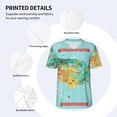 thumbnail image 4 of Balery USA Tourist Map Baseball Jersey for Men Casual Button Down Shirts Short Sleeve Active Team Sports Uniform-XX-Large, 4 of 9