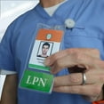 thumbnail image 5 of Bulk 20 Pack - LPN BadgeBottom Vertical Badge Buddy & ID Holder Combo - Heavy Duty 2 in 1 Badge Bottom I’D Protector Nursing Accessories - USA Printed Double Sided Role Card by Specialist ID (Green), 5 of 6