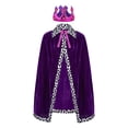thumbnail image 4 of corona de disfraz de , accesorios para juegos entre e hijos, capa cómoda Adulto morado, 4 of 9