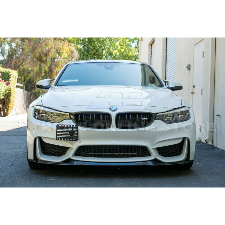 Extreme Online Store Replacement for 2015-Up BMW F80 M3 | Eos Plate Version 1 Mid Sized Front Bumper Tow Hook License Plate Relocator Mount Bracket