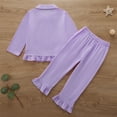thumbnail image 6 of SILVERCELL 12M-6T Toddler Girls Button-Down Cotton Pajamas Set 2PCS Shirt and Pants Sleepwear Winter Fall PJs Gift for Kids, 6 of 8