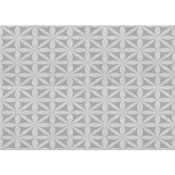 Ahgly Company Machine Washable Indoor Rectangle Transitional Dark Gray Area Rugs, 5' x 7'