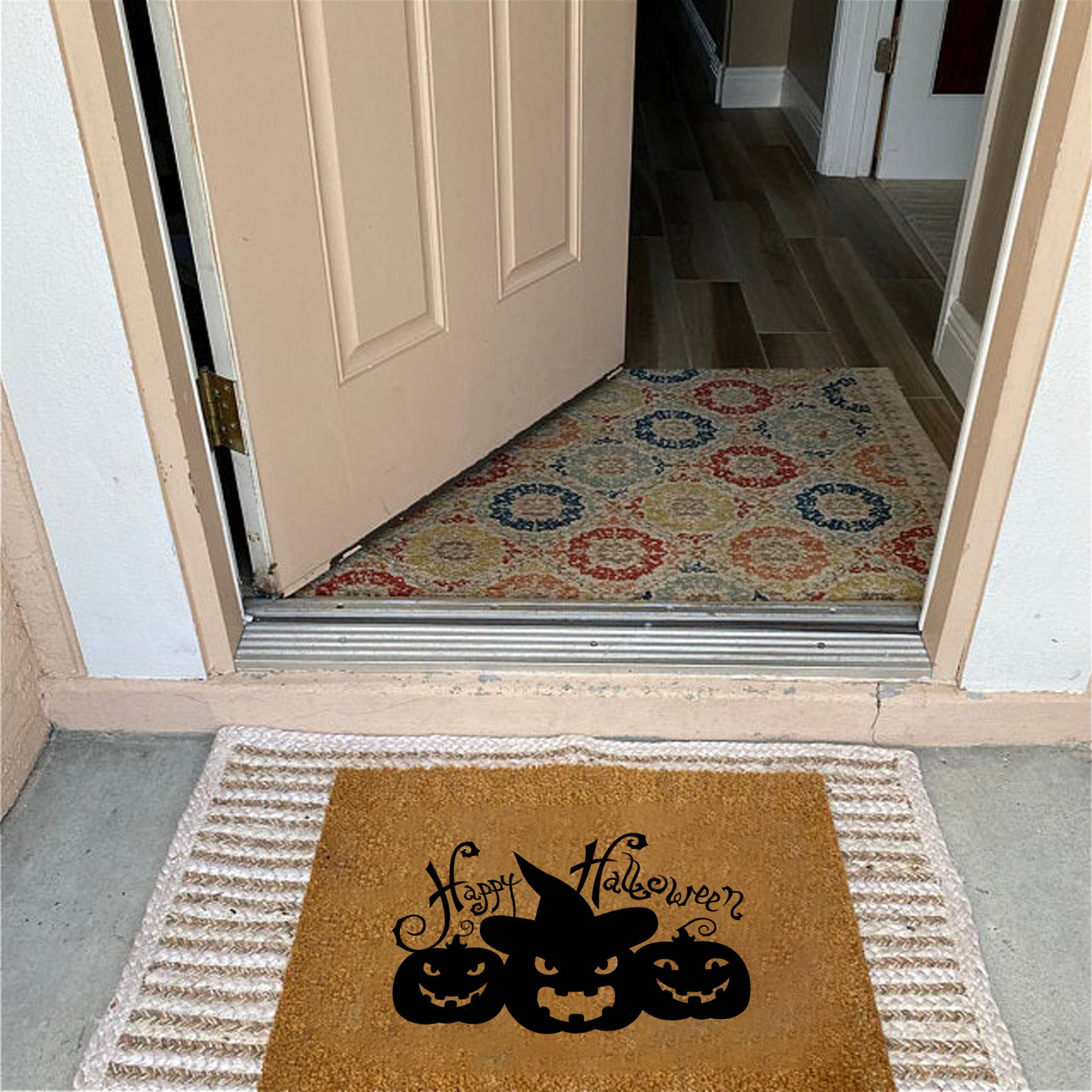 OurWarm Fall Door Mat Outdoor Welcome Mat for Front Door, Entryway  Halloween Doormat with Non-Slip PVC Backing, 30'' x17'' Coir Funny Door  mats Front