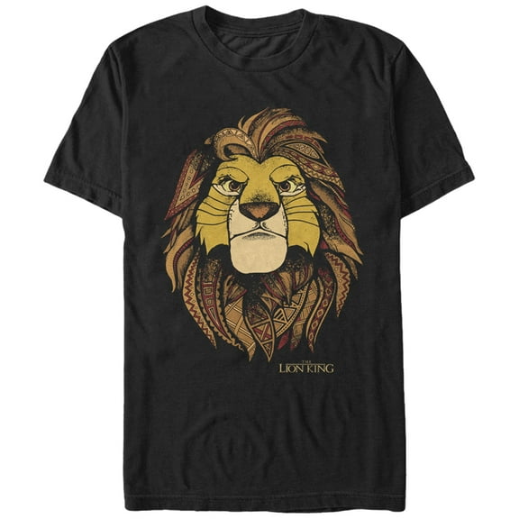 Men's Lion King Noble Simba Graphic Tee Black Medium