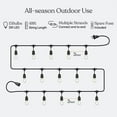 thumbnail image 4 of Brightech Ambience Pro LED Outdoor String Lights 48 ft, Waterproof Shaterproof 2W Dimmable Edison Bulbs for Patio, Poch, Backyard, 2500K Warm White, 4 of 12