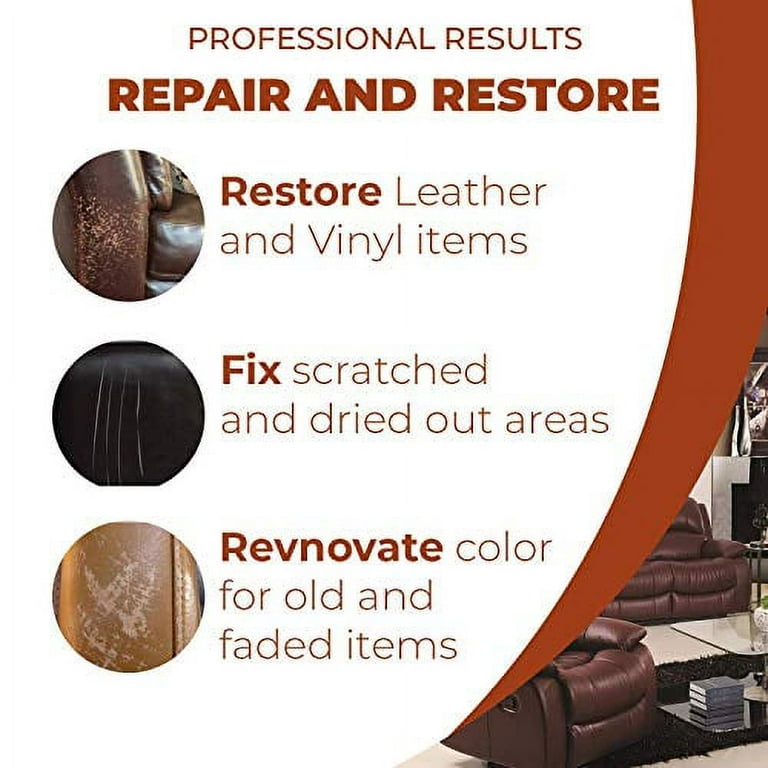Fortivo Black Leather and Vinyl Repair Kit Furniture, Couch, Car Seats, Sofa, Jacket