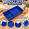 30 Count 4 Inch Blue Plastic Paint Roller Trays for Precision Painting ...