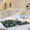thumbnail image 6 of Yayeee Dish Drying Mat for Kitchen Counter 18"x24" Microfiber Absorbent Pad, Green Christmas Hats, 6 of 7